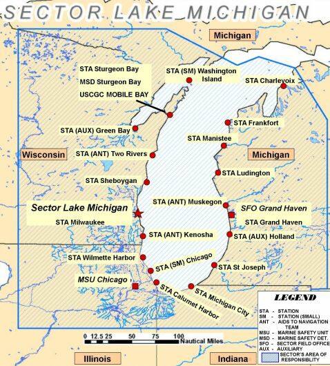 Sector Lake Michigan Map